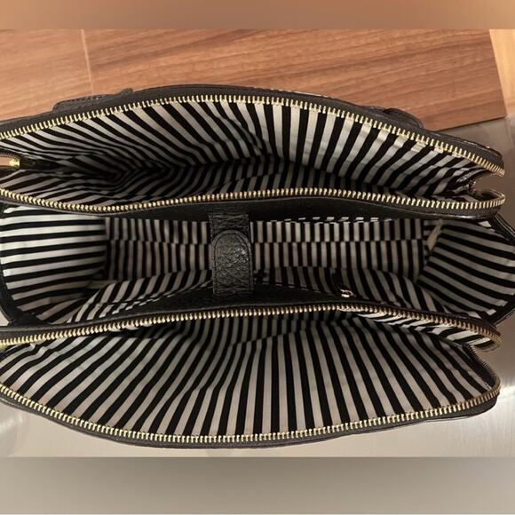 Kate Spade Lydia Southport Avenue Tote Handbag Black Signature - Picture 9 of 11